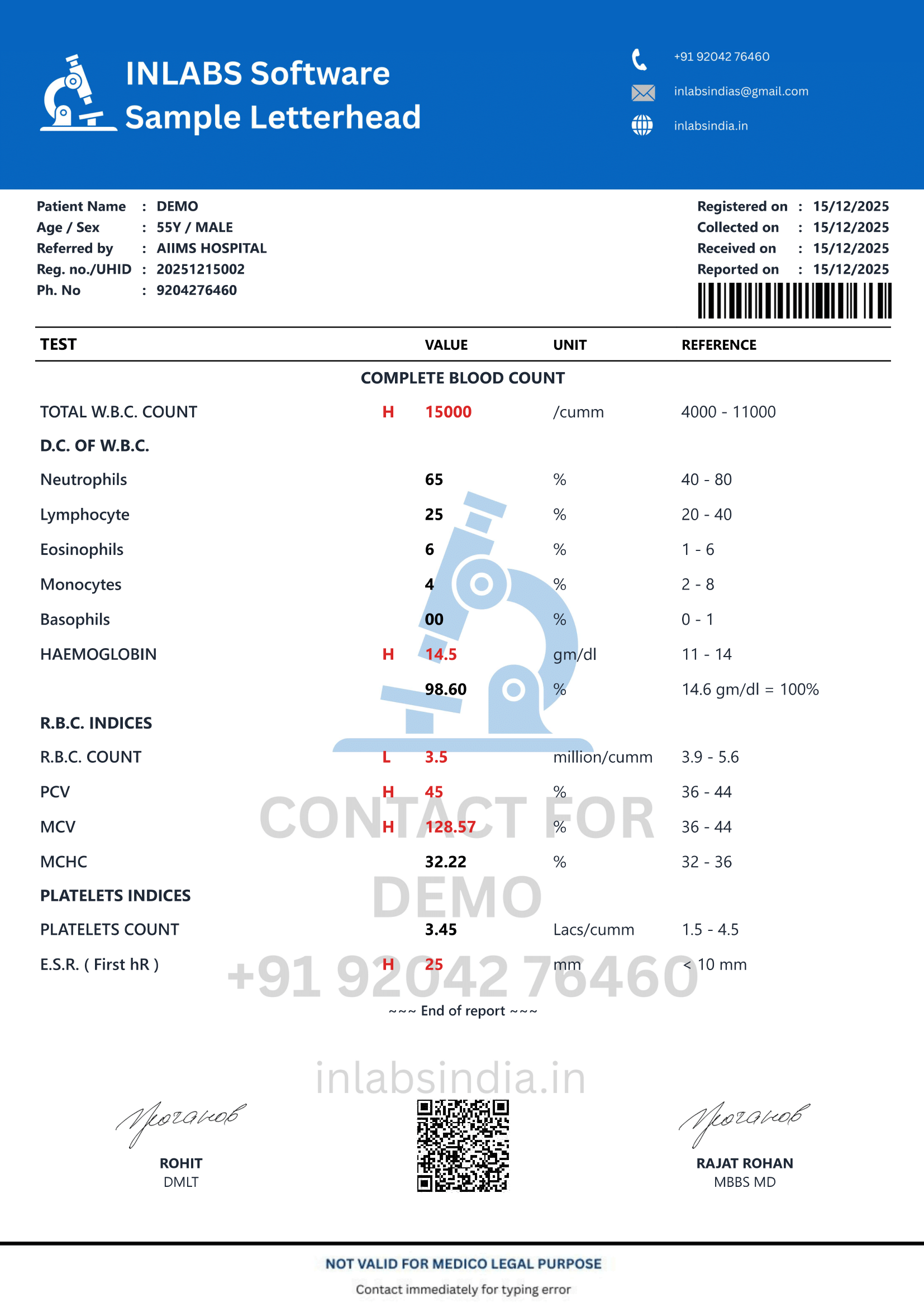 InLabs - Modern Laboratory Information Management System
